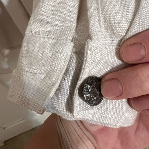 Amann MADE IN AUSTRIA 100% Linen With Artistic Metal details Top Lagenlook 38 - Picture 7 of 12